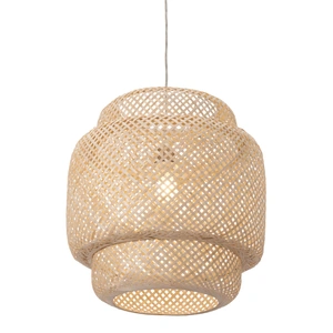 Zuo Modern Finch Bamboo/Steel Ceiling Lamp, Natural