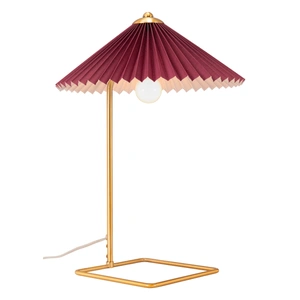 Zuo Modern Charo PVC/Steel Table Lamp, Red & Gold