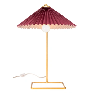 Zuo Modern Charo PVC/Steel Table Lamp, Red & Gold