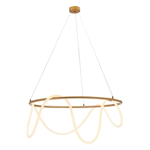 Zuo Modern Wiber Silicone/Steel Ceiling Lamp, Brass