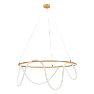 Zuo Modern Wiber Silicone/Steel Ceiling Lamp, Brass