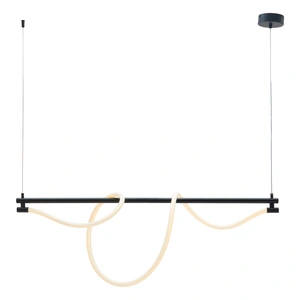 Zuo Modern Adder Flexible Silicone/Steel LED Ceiling Lamp, Black