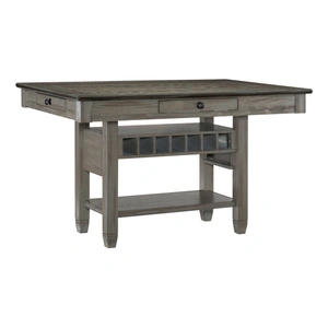 Homelegance Granby Rectangular Wood Counter Height Table with 4 Drawers