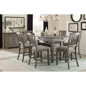 Homelegance Granby Rectangular Wood Counter Height Set with 4 Drawers