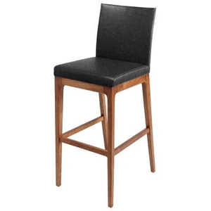 NPD (New Pacific Direct) Devon Fabric Counter Stool, Walnut Legs, Night Shade (Set of 2)