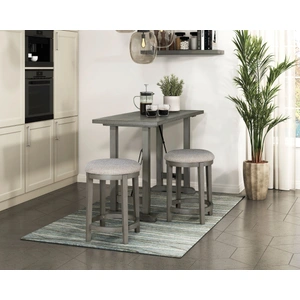 Homelegance Auburndale Wood/Fabric Counter Height Stool, Light Gray (Set of 2)