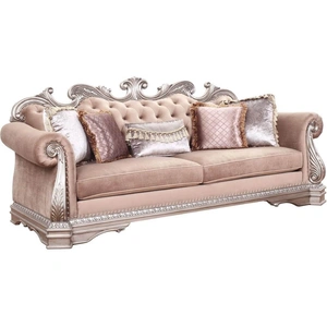 ACME Northville Velvet Fabric Sofa, Antique Champagne