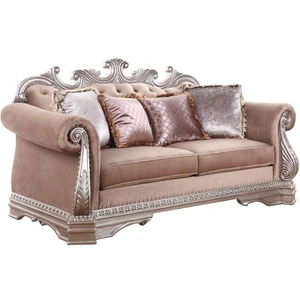ACME Northville Velvet Loveseat in Antique Champagne