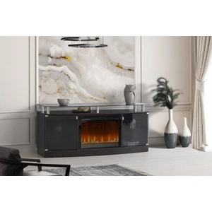 Modern Art SM Windham 64-inch TV Console w/Glass Top