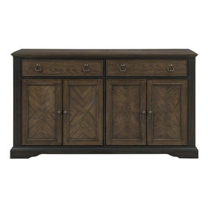 Homelegance Stonington Wood Server with 2 Drawers & 4 Doors, Brown