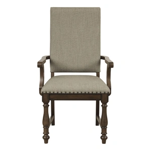 Homelegance Stonington Fabric/Wood Arm Chair, Beige (Set of 2)