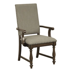 Homelegance Stonington Fabric/Wood Arm Chair, Beige (Set of 2)