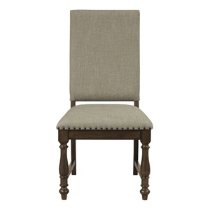 Homelegance Stonington Fabric/Wood Side Chair in Beige (Set of 2)