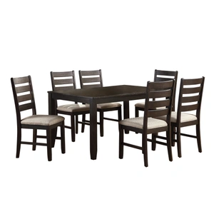 Homelegance Blair Wood 7-Piece Pack Dinette Set, Brown