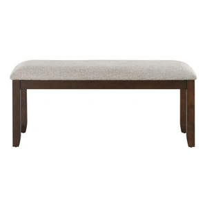 Homelegance Binghampton Wood/Fabric Dining Bench, Moonstone