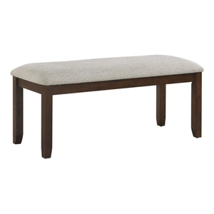 Homelegance Binghampton Wood/Fabric Dining Bench, Moonstone