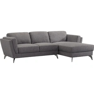 ACME Beckett Fabric L-Shaped Sectional Sofa w/Right Facing Chaise, Gray