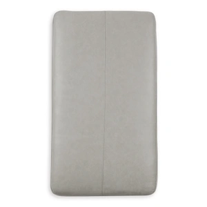 Ashley Furniture Amiata 43-inch Rectangular Genuine Leather Ottoman - Glacier Gray, Glacier