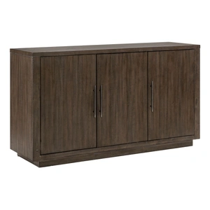 Homelegance Brookings Wood Server with 3 Doors, Brown