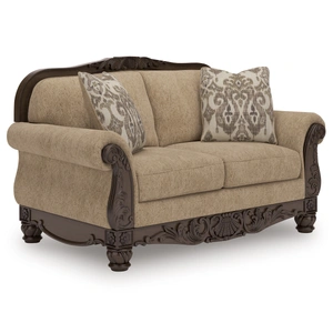 Ashley Furniture WRS Chelsworth Polyester Loveseat, Golden