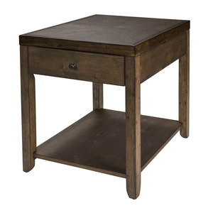Liberty Furniture Mitchell Rectangular Wood 1-Drawer End Table, Nutmeg