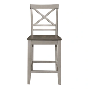Homelegance Brightleaf Wood Counter Height Chair, Light Gray/Brown (Set of 2)