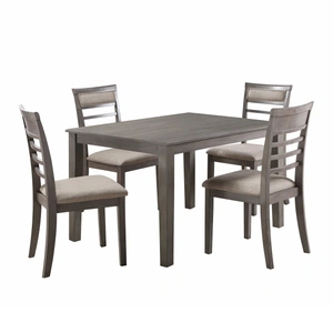 Homelegance Lovell Wood 5-Piece Pack Dinette Set, Gray