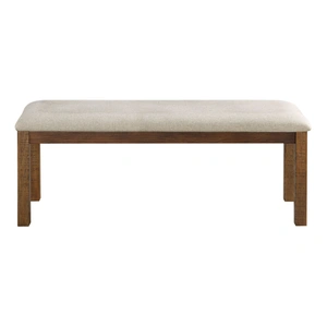 Homelegance Bonner Wood/Fabric Dining Bench, Beige