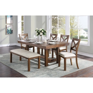 Homelegance Bonner Wood/Fabric Side Chair, Brown (Set of 2)