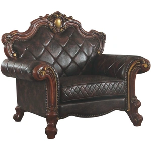 ACME Picardy Wood/PU Chair, Vintage Cherry
