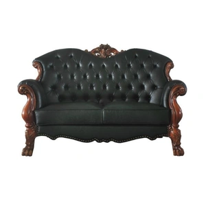 ACME Dresden PU/Wood Tufted Loveseat