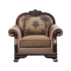 ACME Chateau De Ville Fabric Chair in Beige