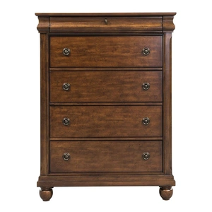 Liberty Furniture Rustic Traditions Wood 5-Drawer Chest, Rustic Cherry