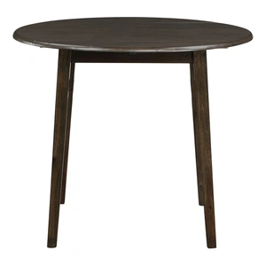 Homelegance Rutland Round Drop Leaf Wood Dining Table, Espresso