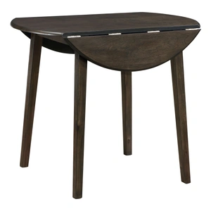 Homelegance Rutland Round Drop Leaf Wood Dining Table, Espresso