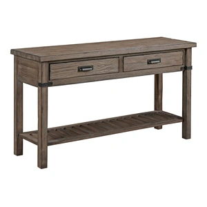 Kincaid Foundry Rectangular Wood Sofa Table w/2 Drawers, Brown