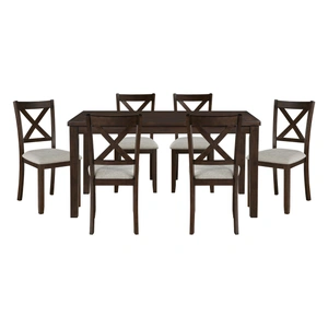 Homelegance Challis Wood 7-Piece Pack Dinette Set, Dark Cherry