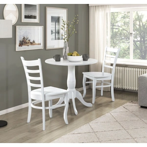 Homelegance Bonnie Round Wood Dining Room Set, White