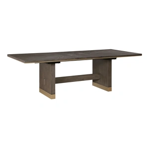Homelegance Griffin Rectangular Extendable Wood/Metal Dining Table, Brown