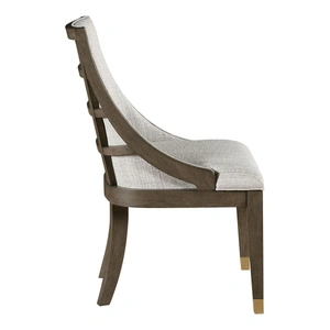 Homelegance Griffin Wood/Fabric Arm Chair, Beige (Set of 2)