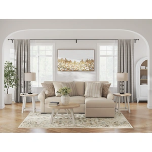 Ashley Furniture LadyMae Fabric Right 2-Piece L-Shaped Sectional Sofa w/Chaise, Twill
