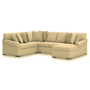 Ashley Furniture LadyMae Fabric 4-Piece U-Shaped Sectional Sofa w/Right Chaise, Twill