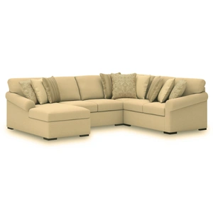Ashley Furniture LadyMae Fabric 4-Piece Sectional Sofa w/Left Chaise, Twill