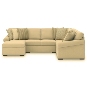Ashley Furniture LadyMae Fabric 4-Piece Sectional Sofa w/Left Chaise, Twill