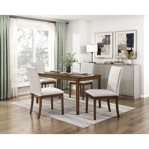 Homelegance Maude Rectangular Wood Dining Room Set, Chestnut