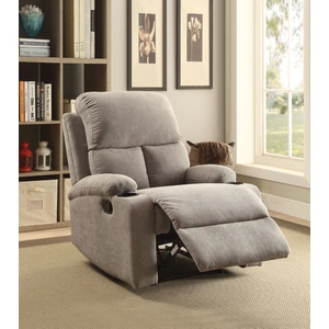 ACME Rosia Fabric Linen Recliner Chair in Gray