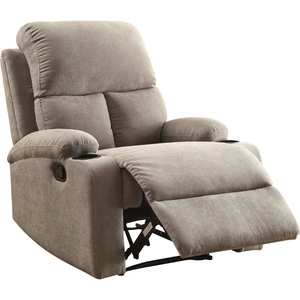 ACME Rosia Fabric Linen Recliner Chair in Gray