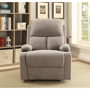 ACME Rosia Fabric Linen Recliner Chair in Gray