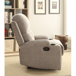 ACME Rosia Fabric Linen Recliner Chair in Gray