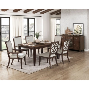 Homelegance Claymont Rectangular Extendable Wood Dining Room Set, Cherry
